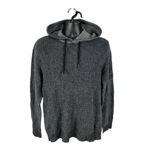 Jack & Jones Core JCO Badge Knit Hoodie Black Heather Size XL NEW Cotton Knit